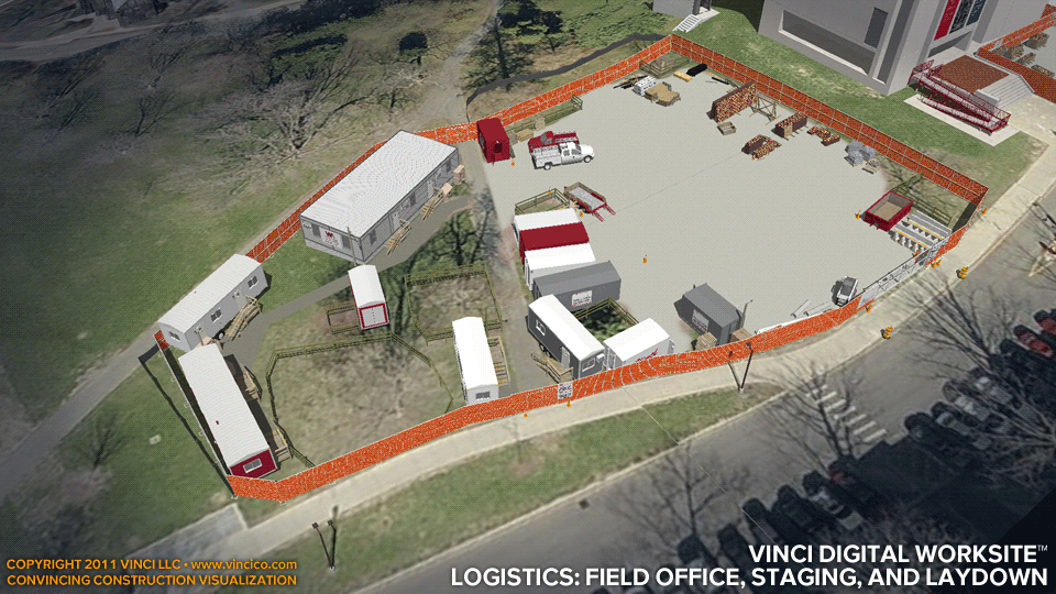 construction logistics visualization