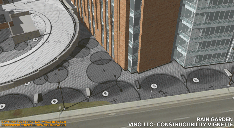 4d virtual construction visualization rain garden