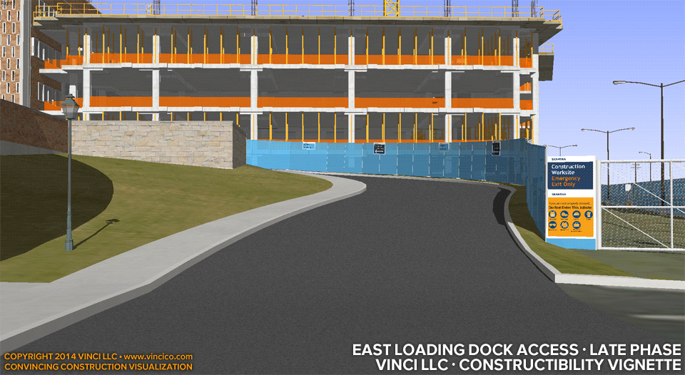 4d virtual construction visualization loading dock access