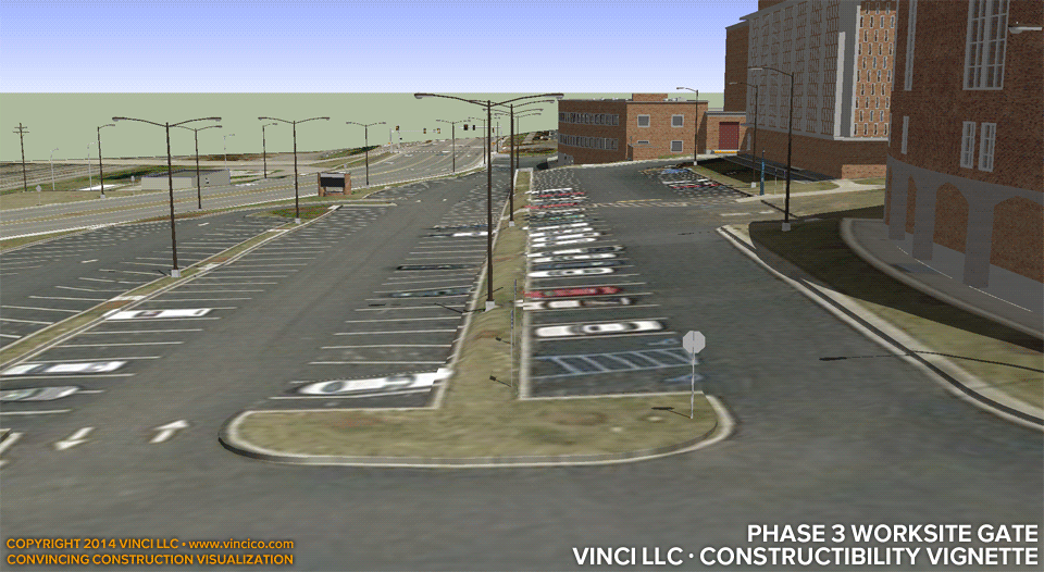 4d virtual construction visualization gate terraced parking