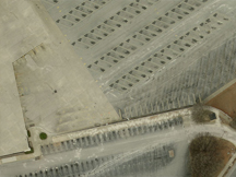 cleared parking lot aerial