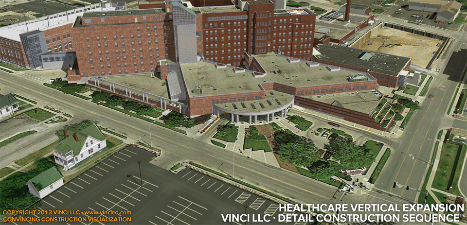 Patient Tower Vertical Expansion 4d Virtual Construction Visualization