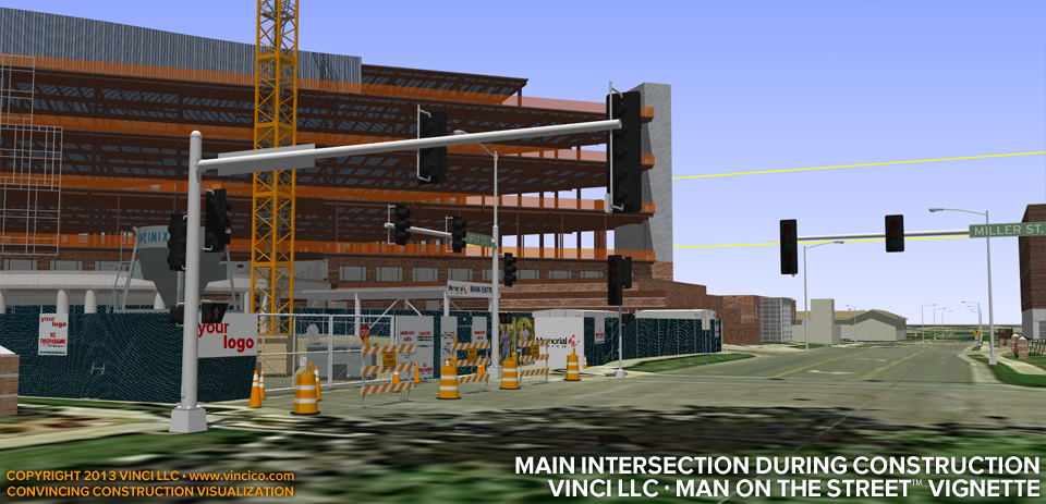 3d construction visualization healthcare from intersection