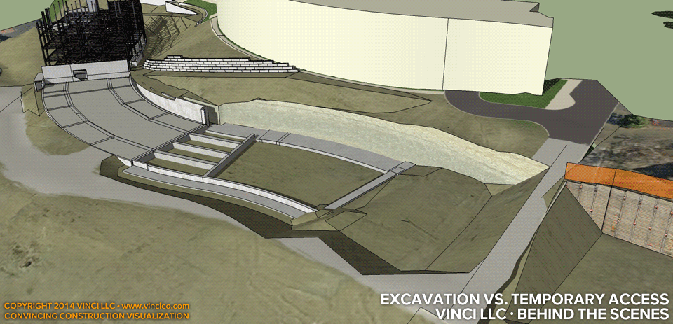 virtual construction visualization excavation temporary access.