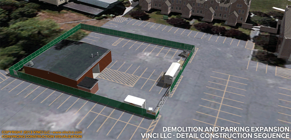 4d worksite detail vdc virtual construction adjacent lot demolition
