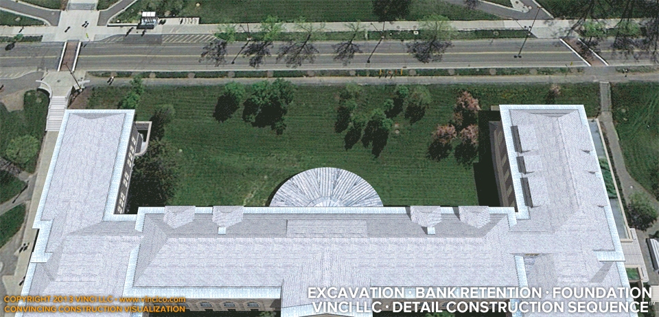 4d virtual construction visualization detail excavation foundation temporary retaining wall