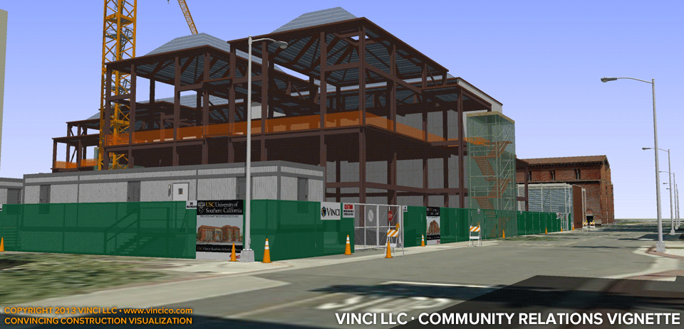 construction worksite vignette community view.