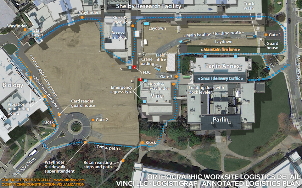 annotated worksite plan