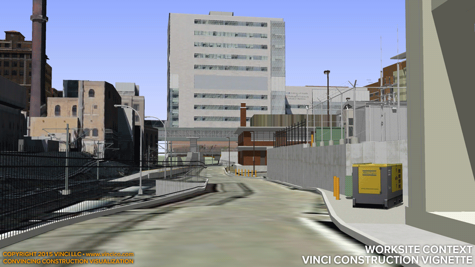 4d virtual construction site constraint access road