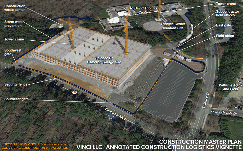 4d virtual construction visualization university new parking structure