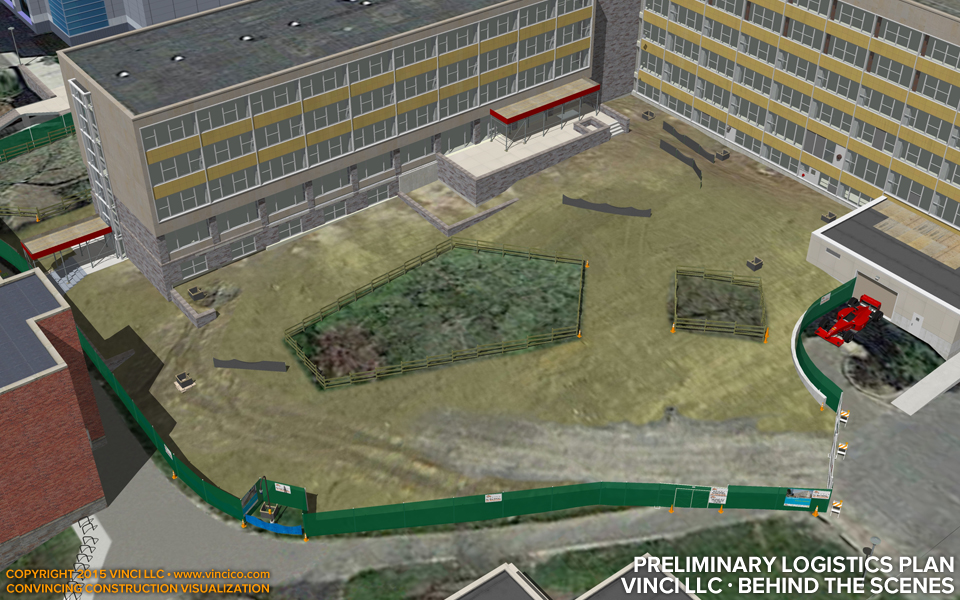 preliminary construction logistics model protected trees fence storm water protection swpp