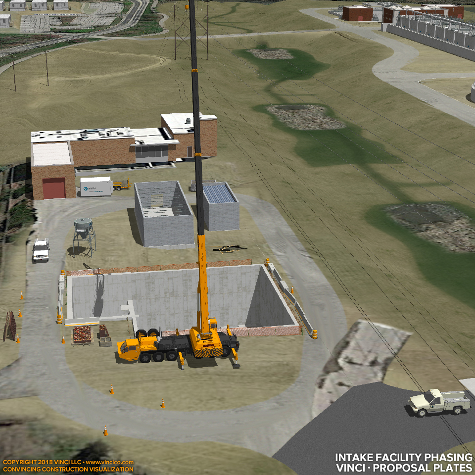 Water Treatment Plant Concrete Facility Phasing Construction Proposal Diagram