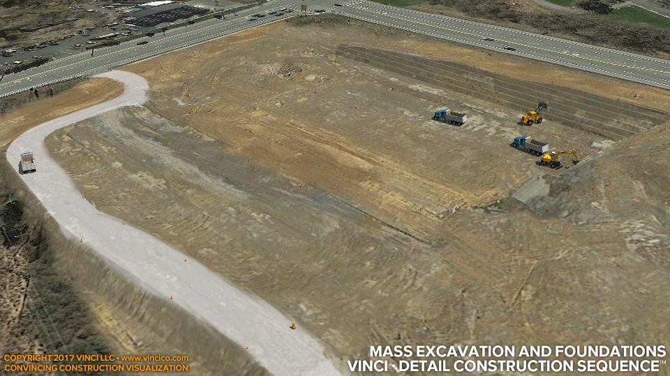 civic athletic center mass excavation simulation