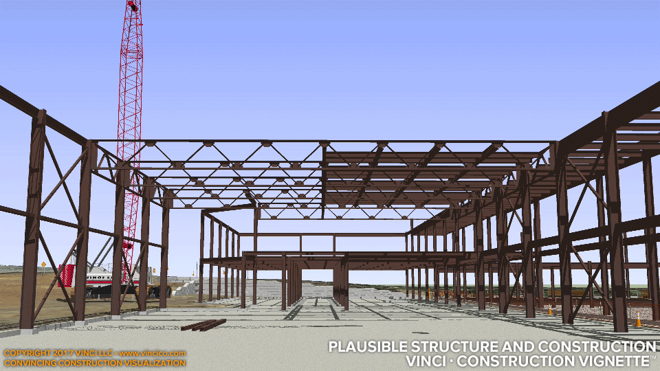 civic athletic center construction simulation longspan girder