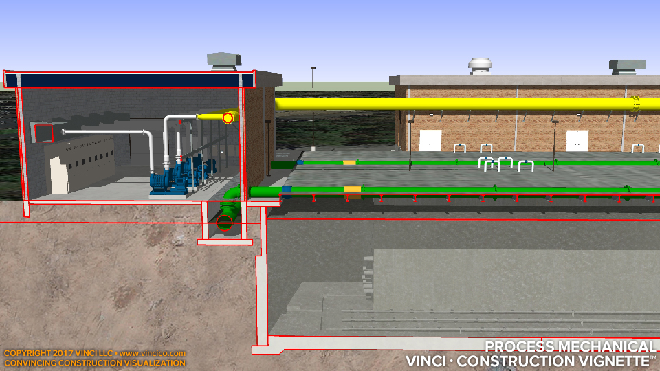 Water Treatment Filter Retrofit Pump Station Section