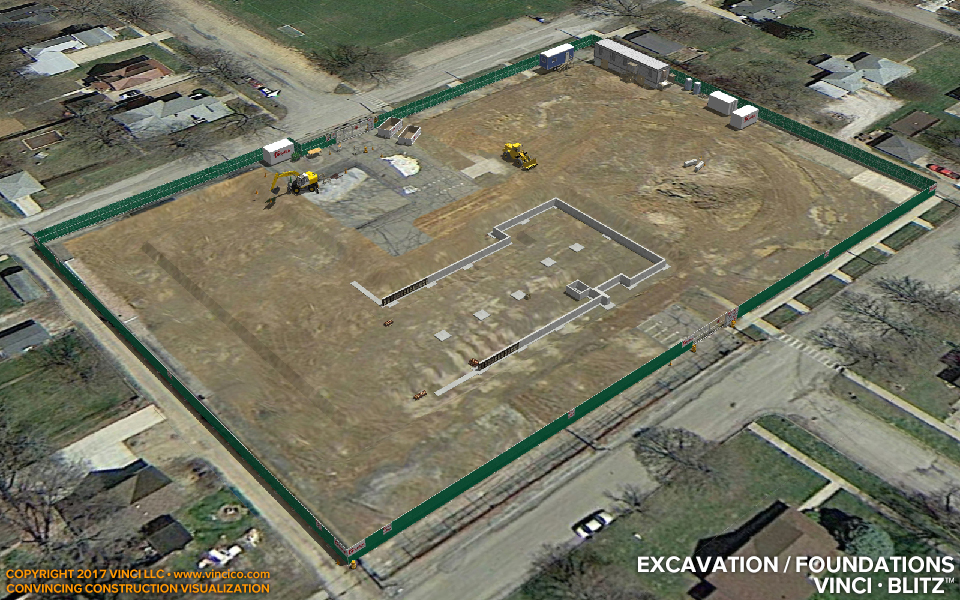 New Elementary School Layback Excavation Foundations Footings