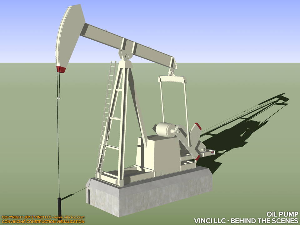 industrial illustration oil services pump model